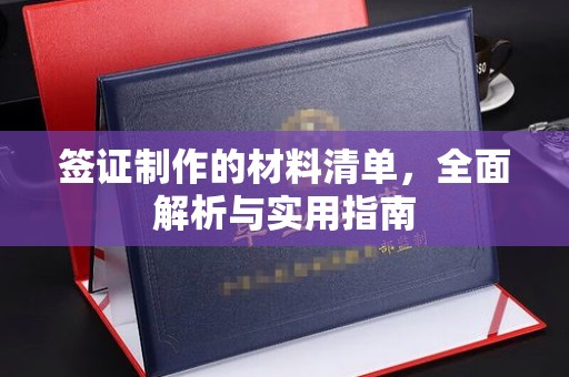 蚌埠签证制作的材料清单，全面解析与实用指南